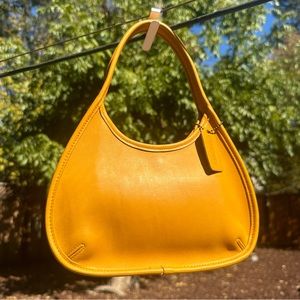 Coach Vintage 9027 Leather Ergo Mini Boho Purse Yellow